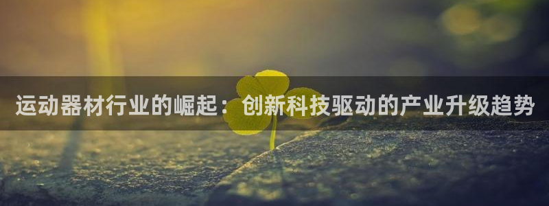 意昂4娱乐是那个系列的台子：运动器材行业的崛起：创新