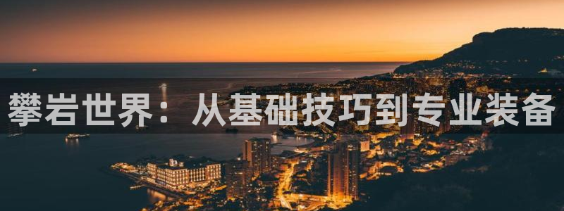 意昂4集团logo：攀岩世界：从基础技巧到专业装备